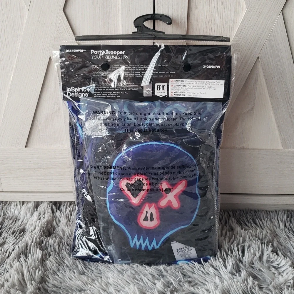 Fortnite Party Trooper Costume Size Medium 8-10